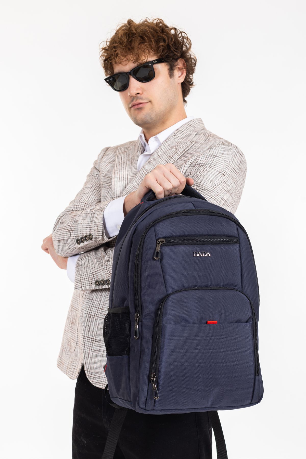 By Hakan Rucsac Pentru Laptop Dada-06 Cu Usb - Albastru Marin Pentru Călătorii Casual Și Camping Unisex - Single Dimension