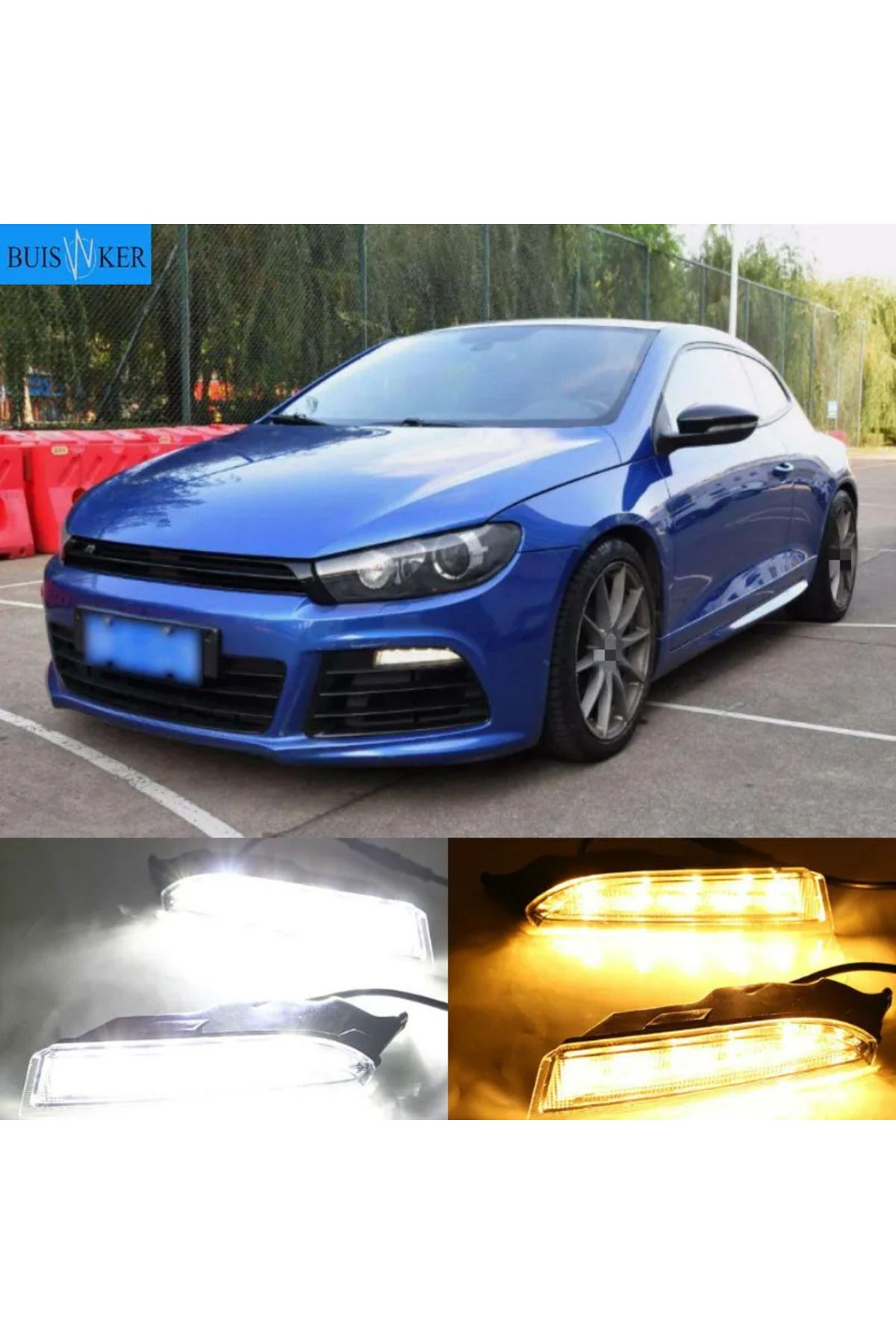 Choice-2pcs For Volkswagen VW Scirocco R 2010 - 2014 LED DRL Daytime Running Light Daylight driving yell... 1