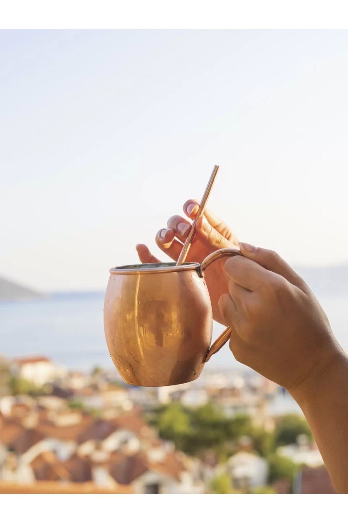 Bakır Concept-2-Piece Copper Mug and Chubby Set - Colorful 3