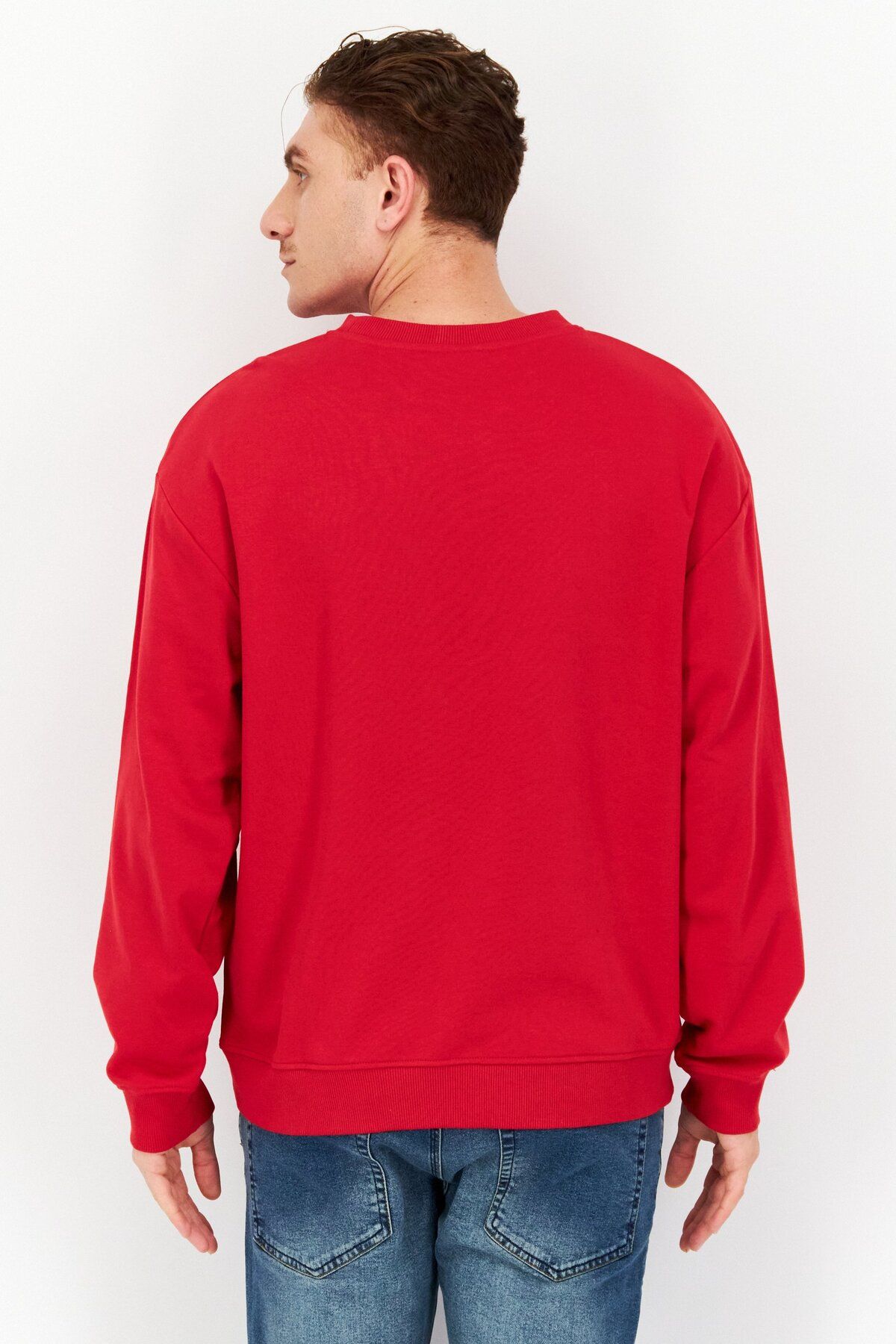 Marvel-Men Crew Neck Long Sleeve Graphic Print Sweatshirt, Red 2