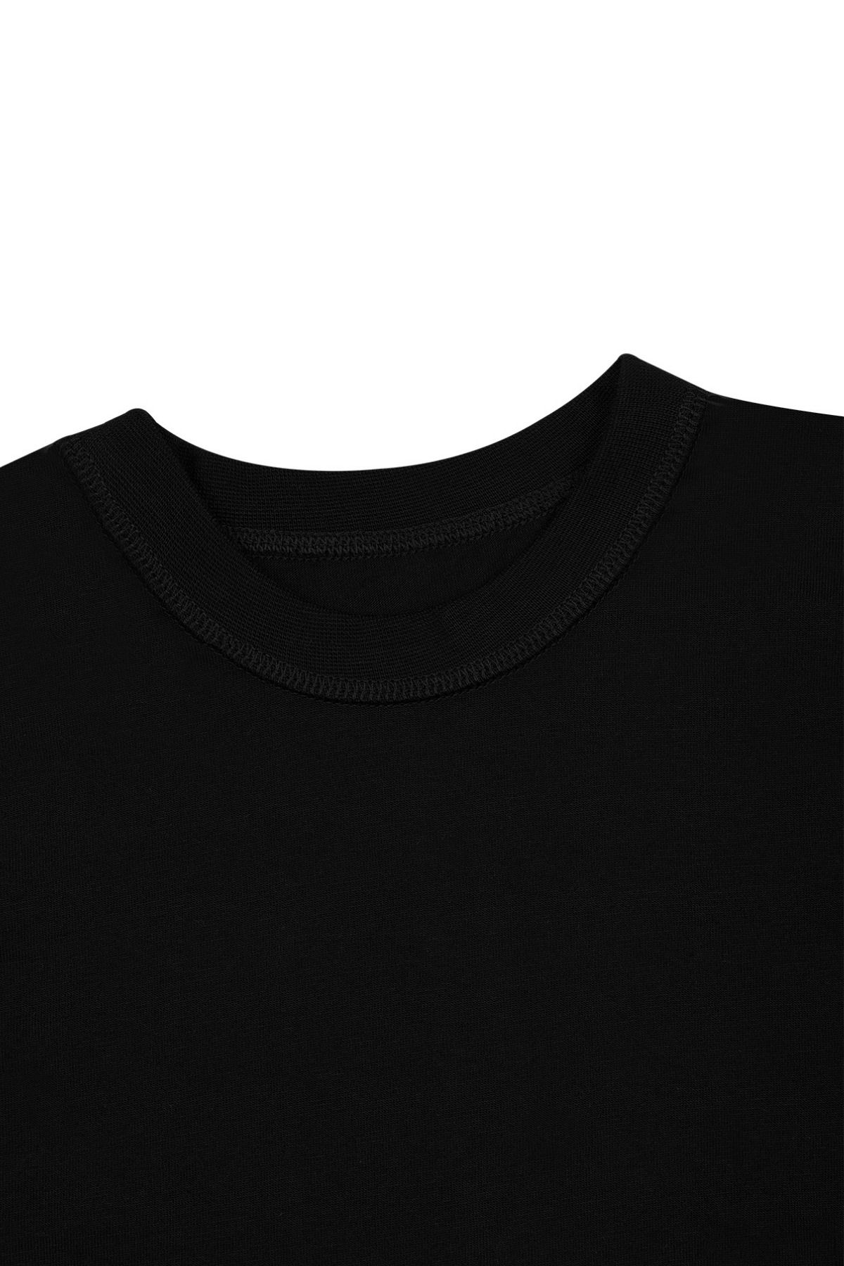 Arma Yıldız-Tricou pentru băiat Tricou negru cu mânecă lungă 100% bumbac pieptănat 2