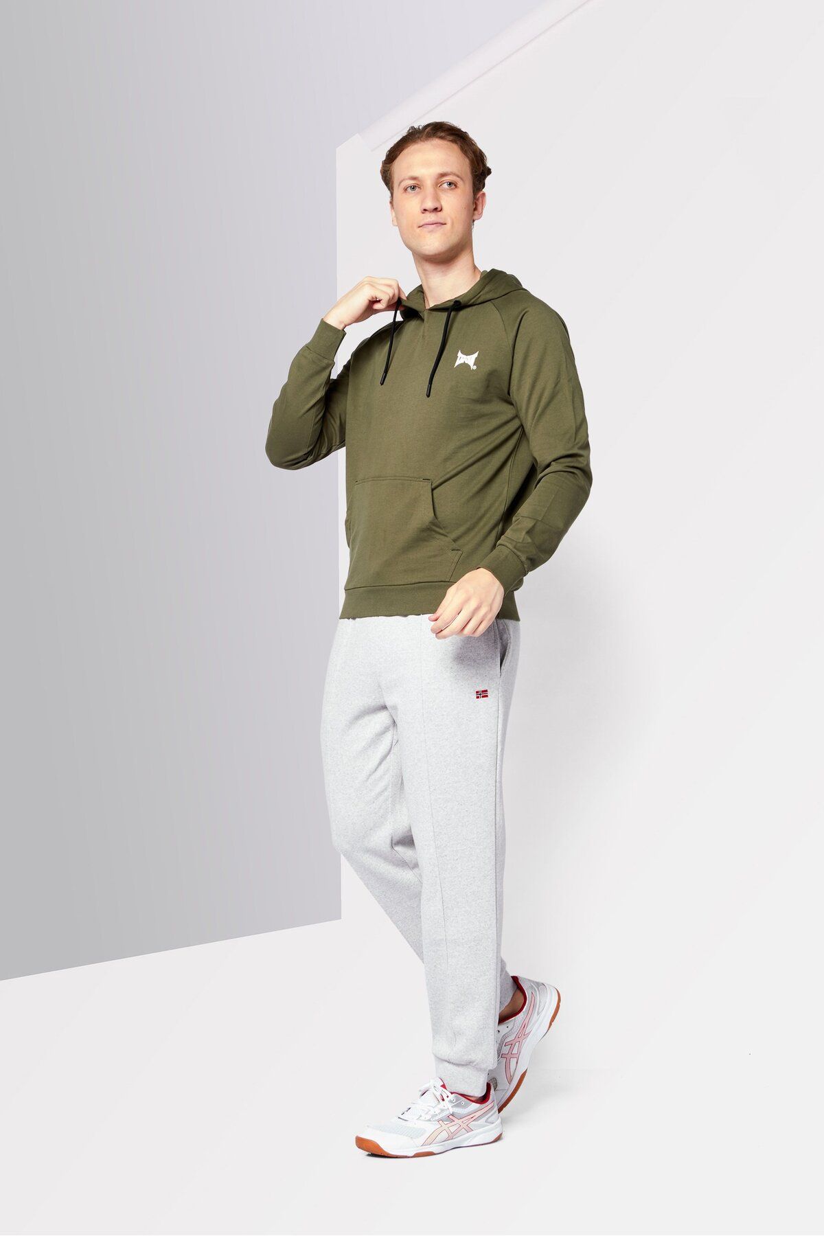 Tapout-Men Sportswear Fit Long  Sleeves Training Hoodie, Olive 2