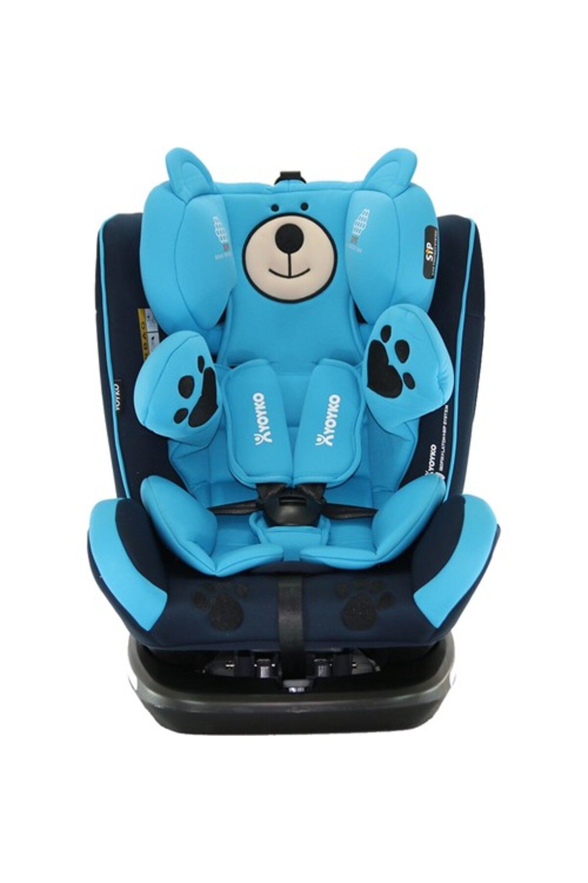 YOYKO Bear 360 ° Dönebilir Yatabilir 0-36 Kg Oto Koltuğu Isofıx/sıp/latch - Mavi Mavi