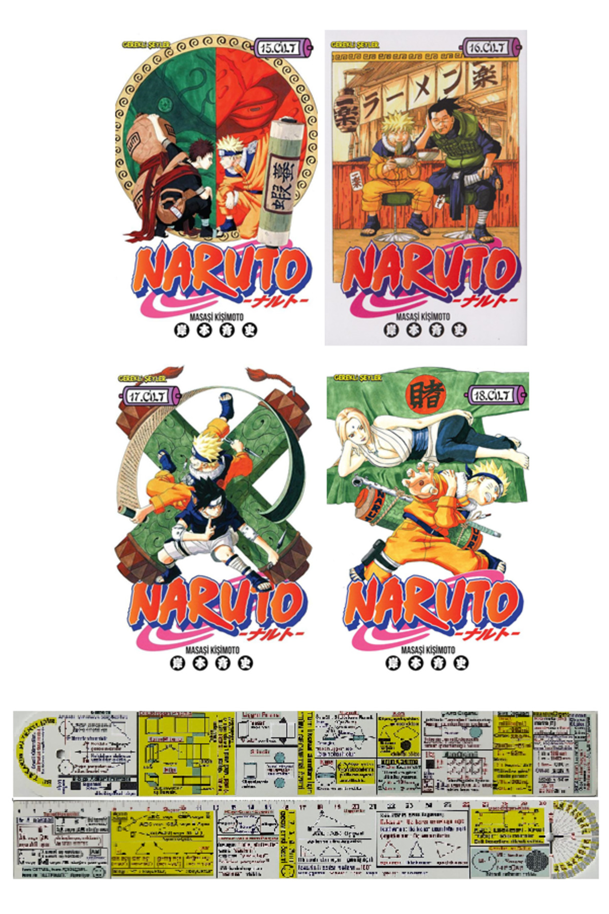 Gerekli Şeyler Yayıncılık Naruto 15-16-17-18. Ciltler Manga Seti +