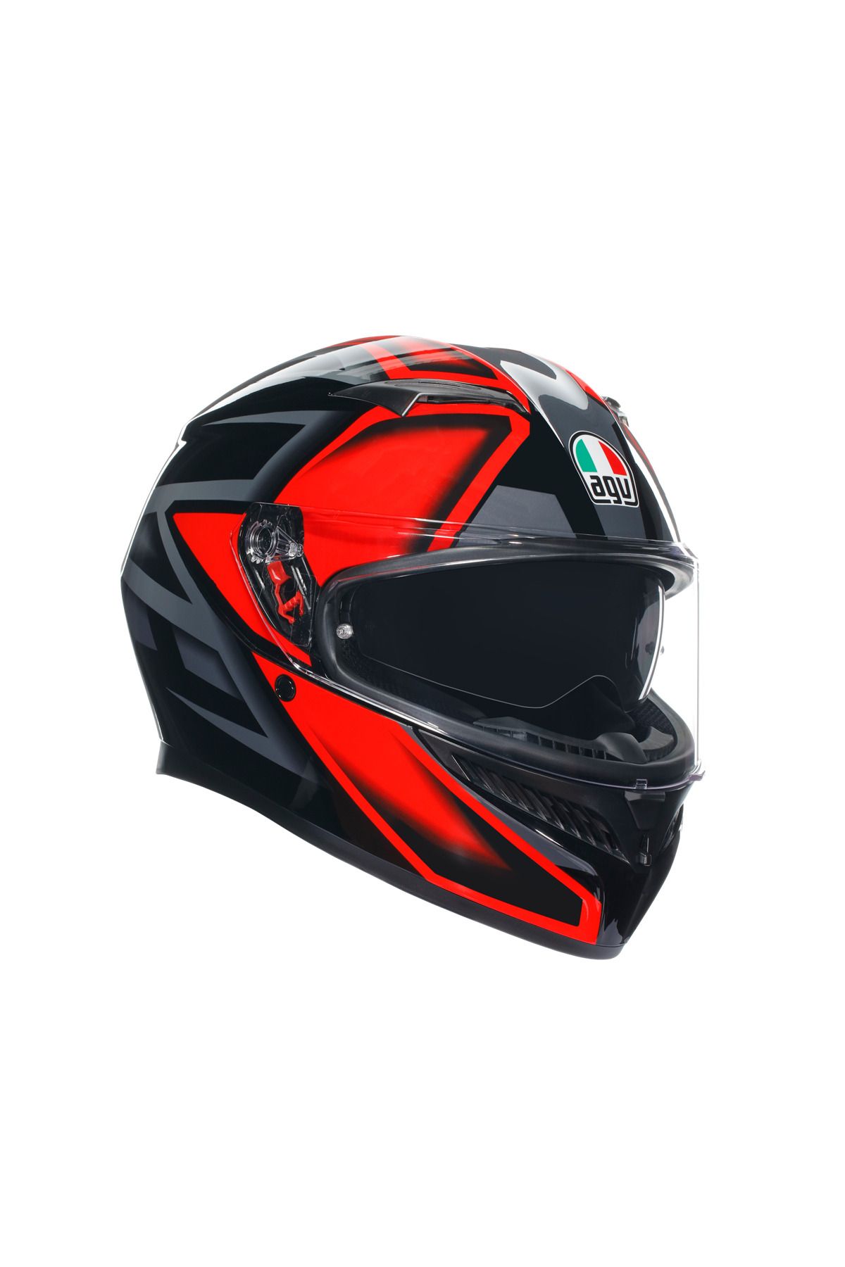 AGV K3 Mplk Compound Matt Black Red Kapalı Kask - Fiyatı, Yorumları