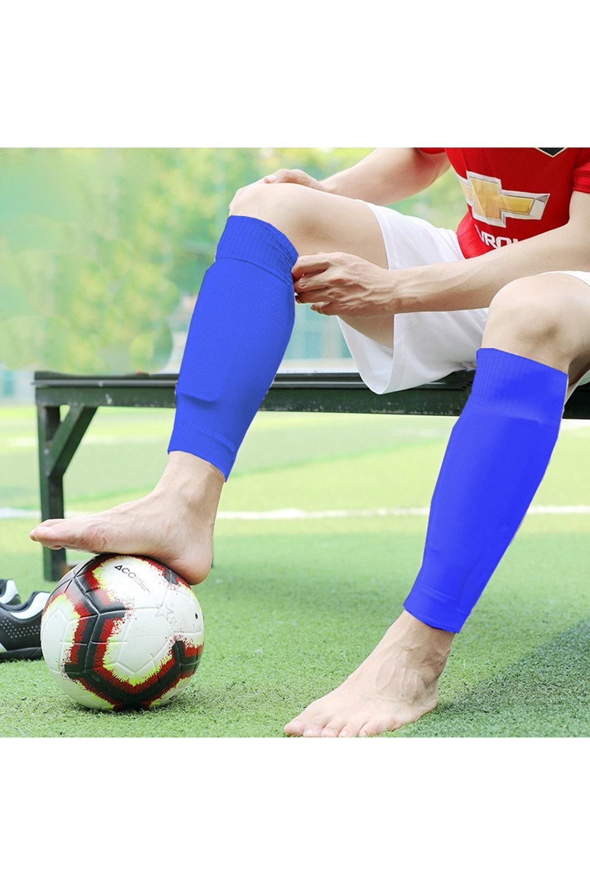 woodhub Tabansız Futbol Çorabı Tozluk Futbolcu Tozluğu Tabansız Tekmelik Tutucu Futbol Çorabı Sporcu Tozluğ