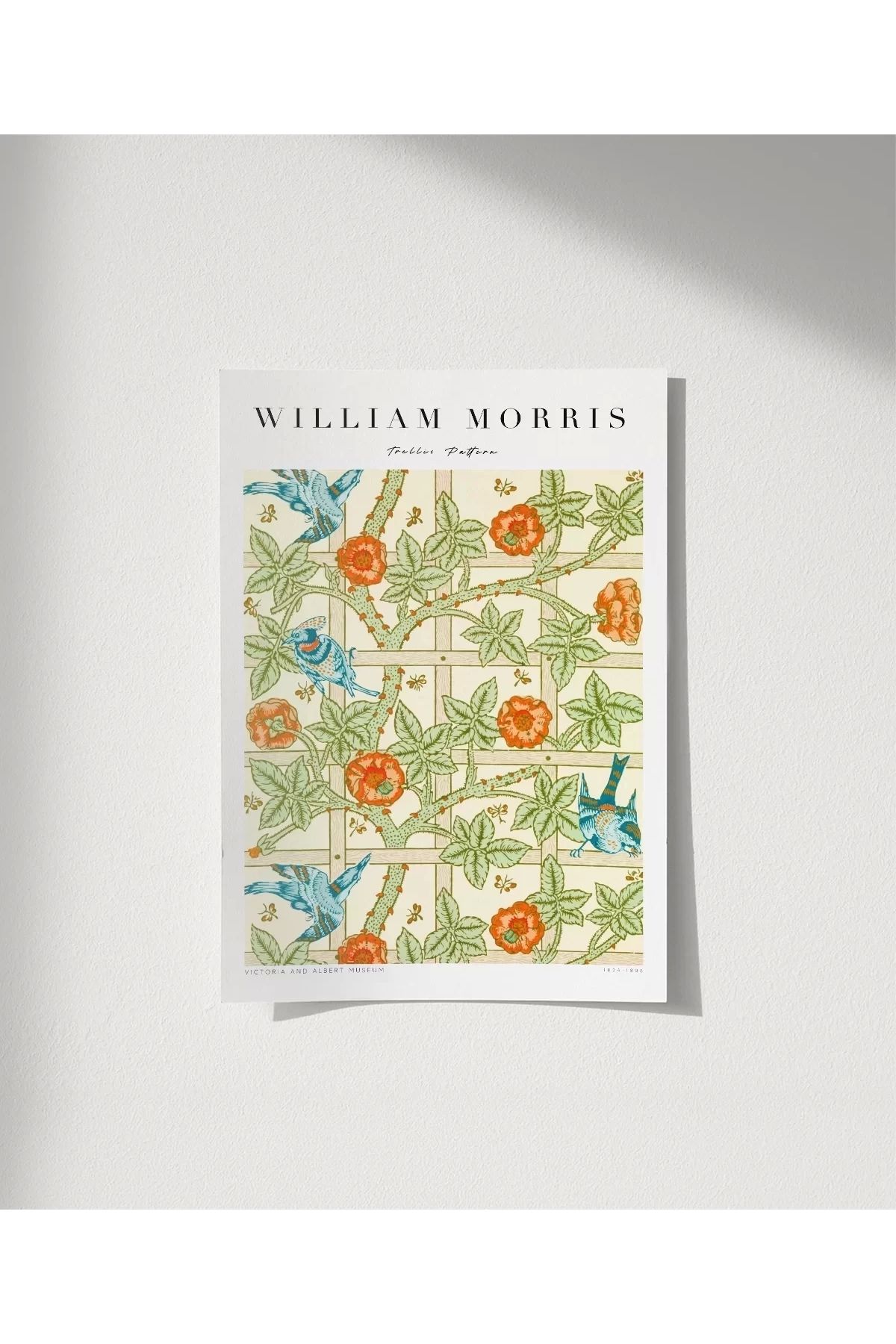 VOGLOO Çerçevesiz Poster William Morris Kafes Deseni