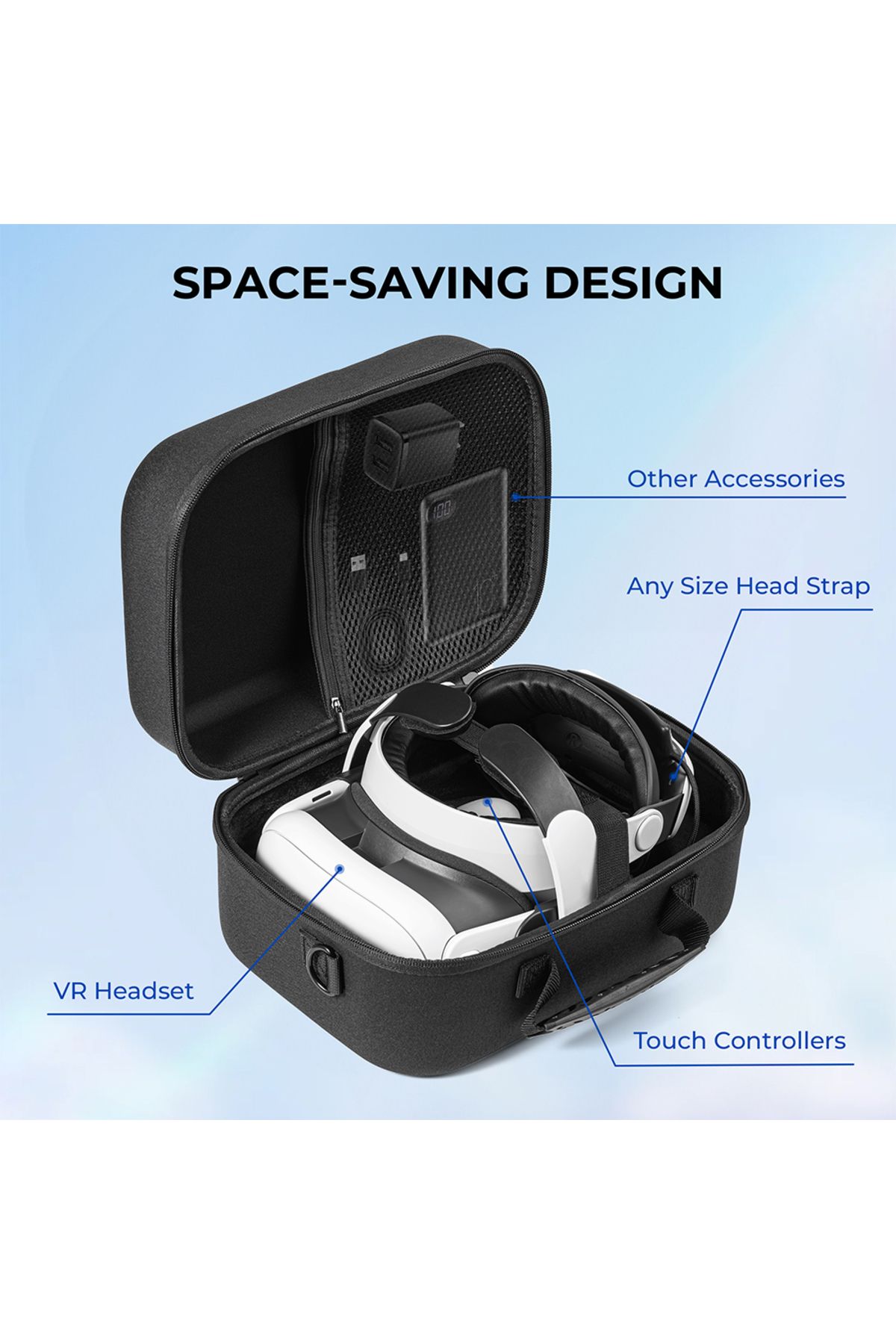 APWIKOGER-Carrying Case for Meta Quest 3 for BOBOVR M3 PRO Elite Strap Hard Shell Case Travel Case for Trav... 6