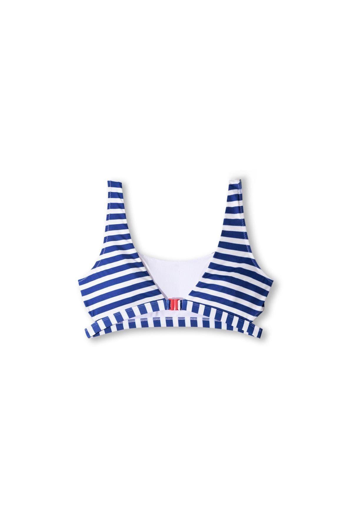 Katia&Bony-Women's Blue White Striped Bikini Top 4