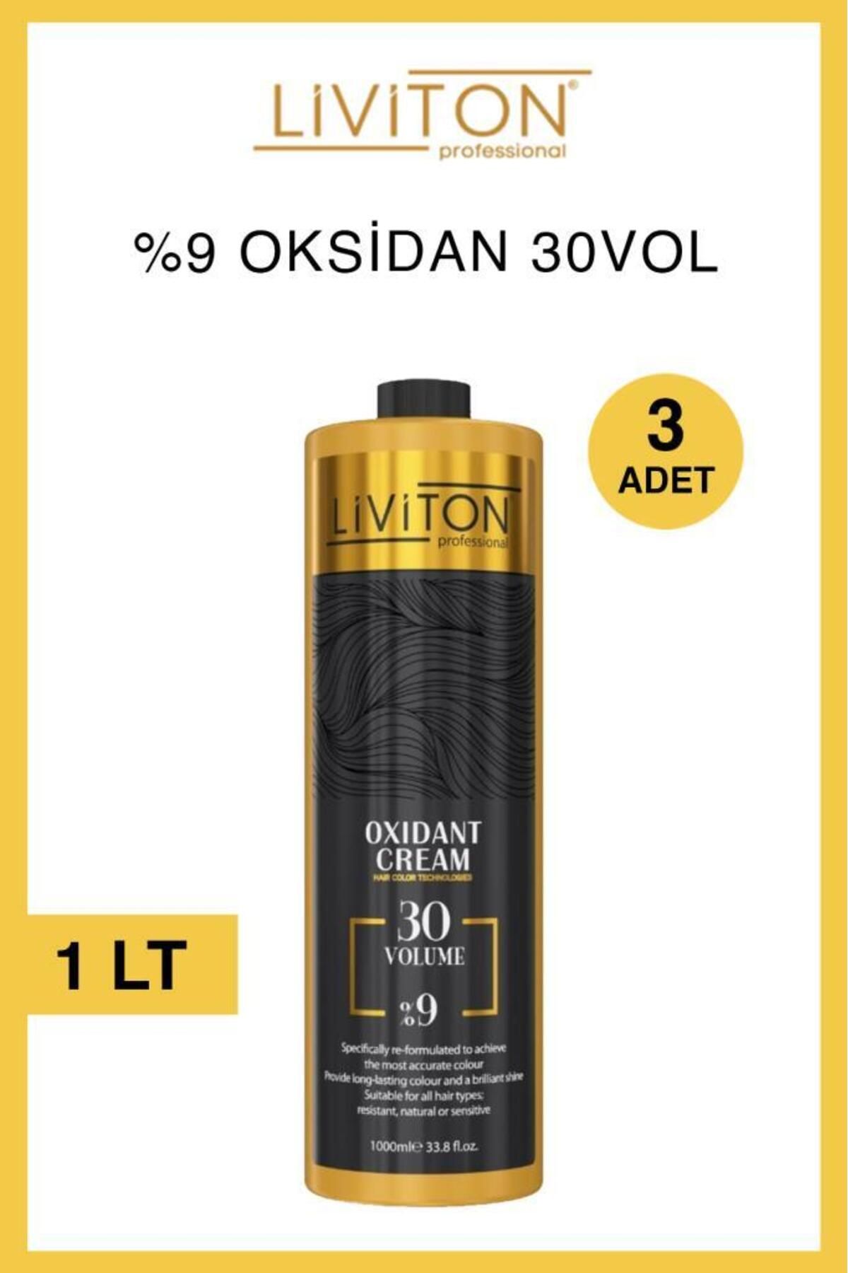 Liviton Professional  30 Volume %9 Oksidan Krem 1000ml X3