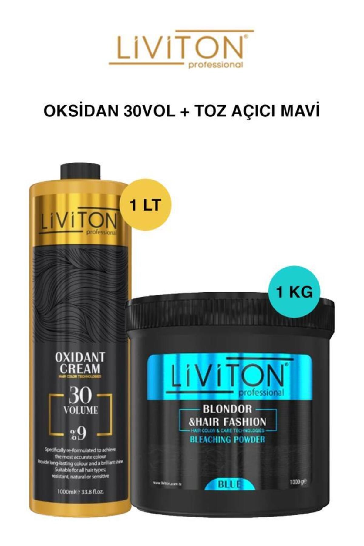 Liviton Professional  Toz Açıcı Blue-30 Volume Saç Açıcı Oksidan Set