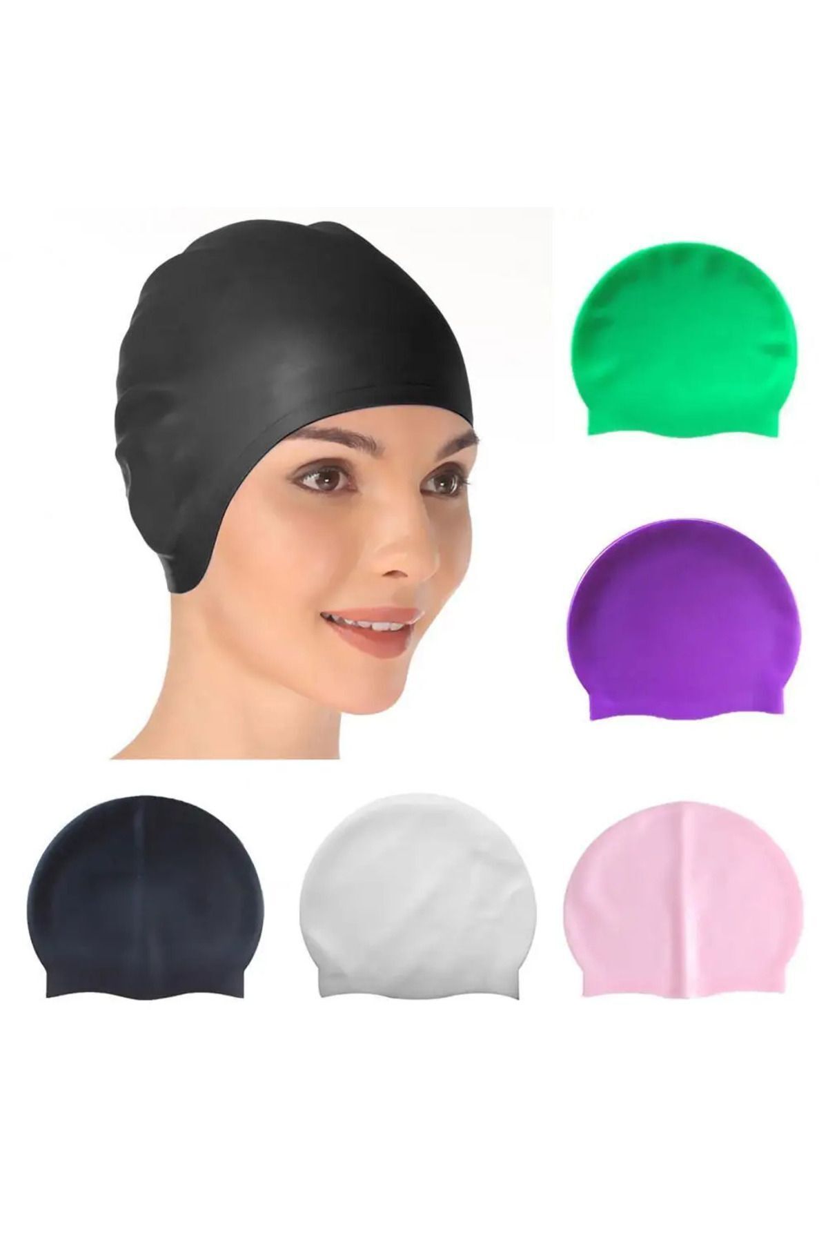 CocoVia Silikon Yüzme Bonesi | Deniz ve Havuz İçin Yüzme Bonesi Swim Cap