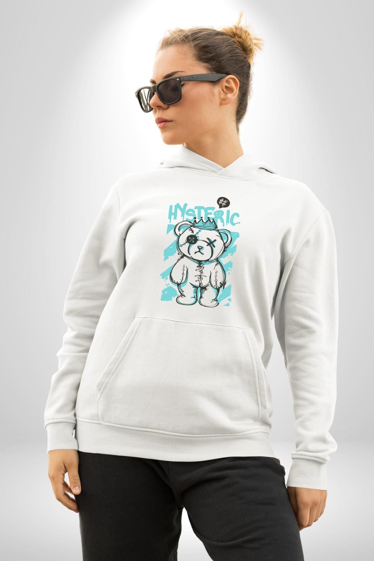 Angemiel-White Hooded Histeric Women's and Men's Sweatshirt Hoodie 2