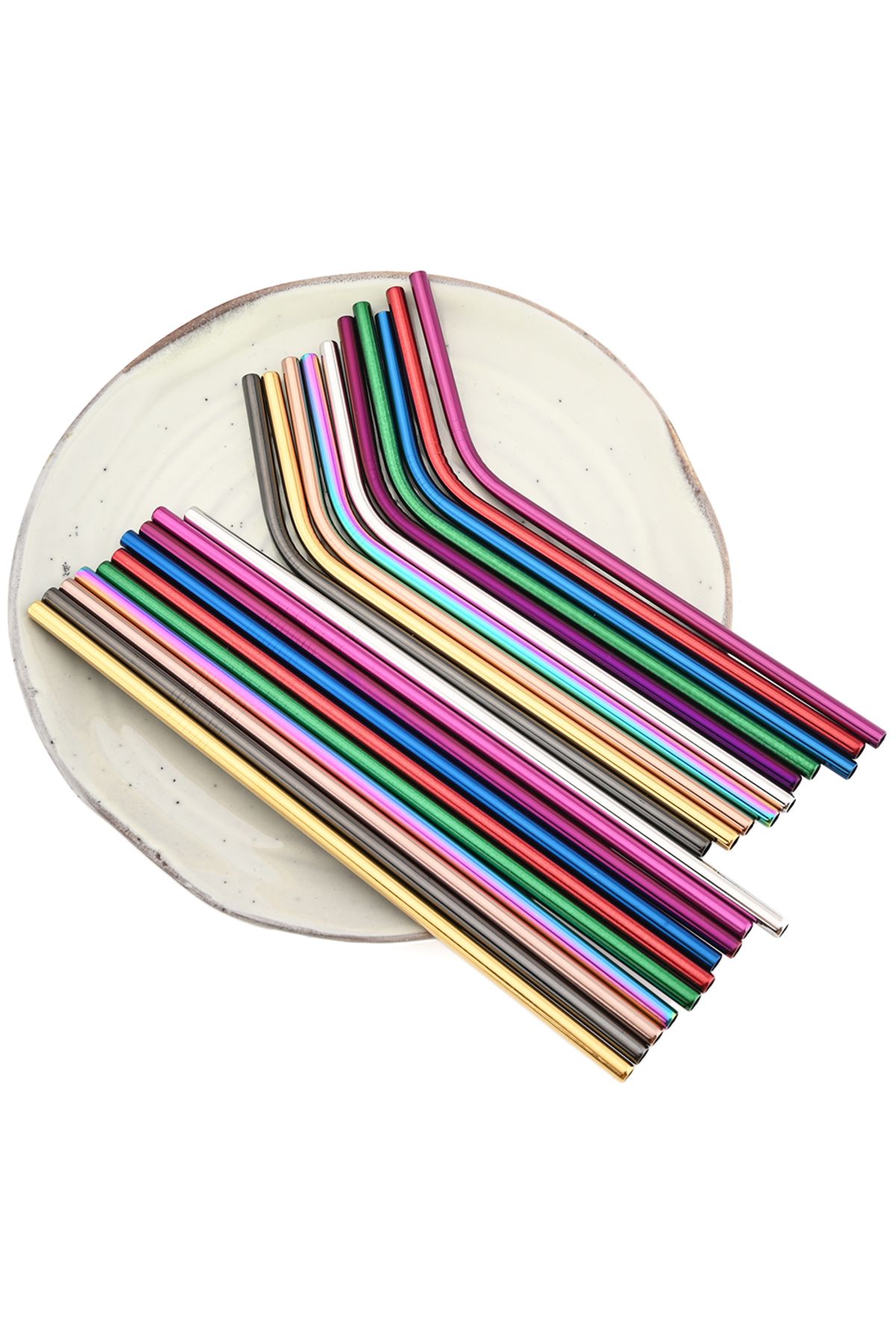 Choice-18/10 Stainless Steel Straw Set Reusable Drinking Straw High Quality Metal Colorful Straw With Cl... 3