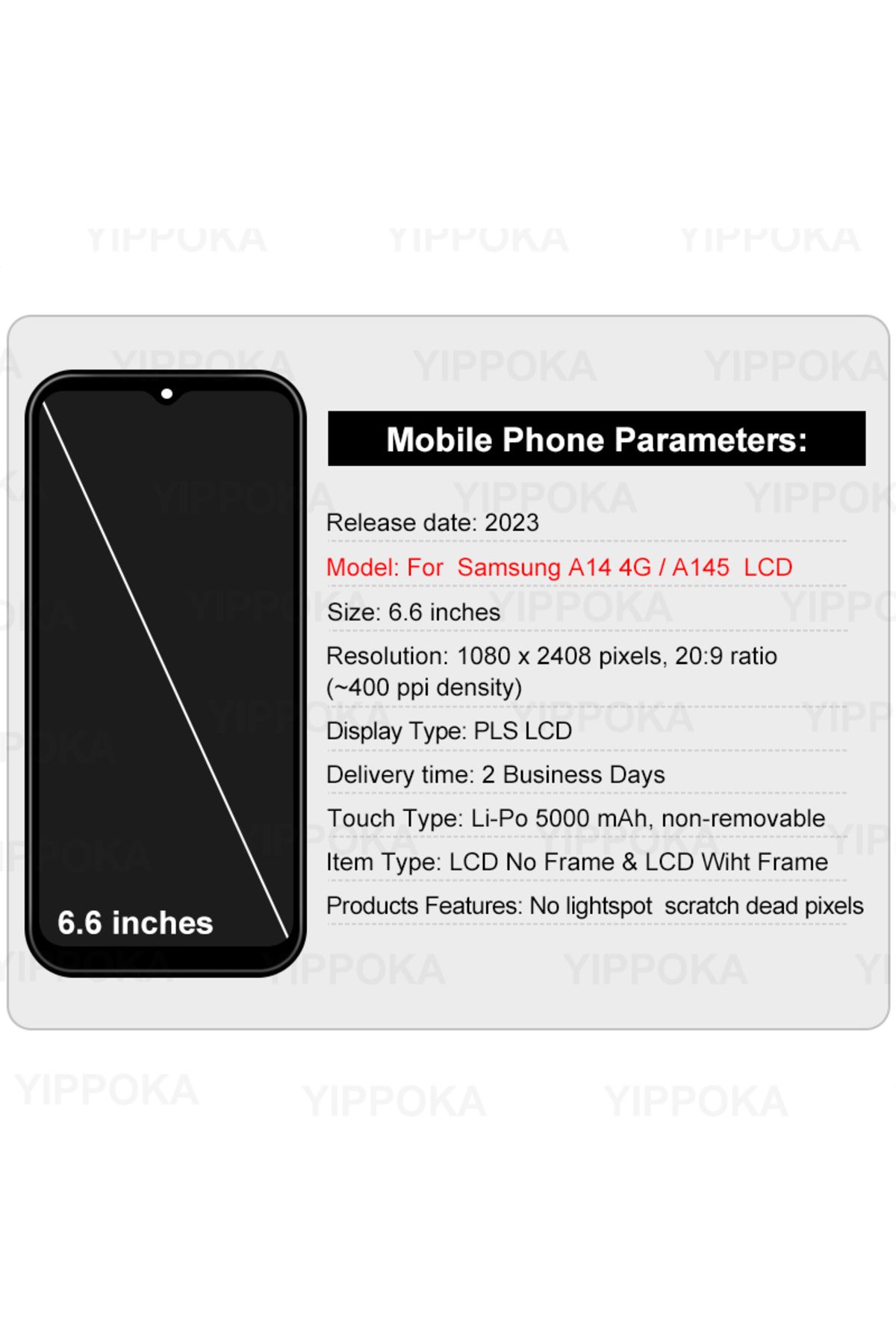 Choice-For Samsung Galaxy A14 LCD SM-A145F Display Digitizer For Galaxy A145 Display A145F/DSN A1... 2