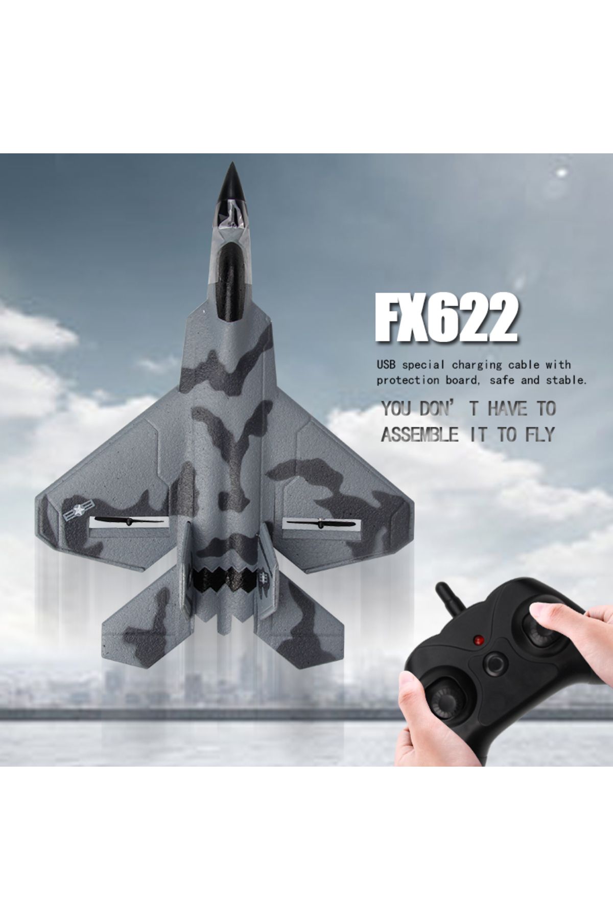 Choice-Fx622 Rc Plane Foam Glider Aircraft Remote Control Aircraft Foam Fixed-Wing Fighter Airplane Outd... 6