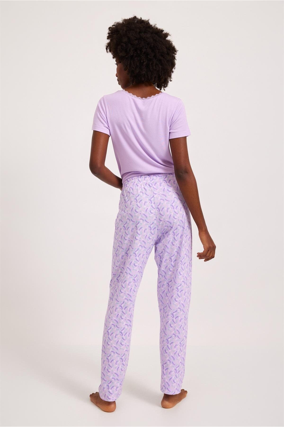 Katia&Bony-Lavender Women's Pajama Bottom Lilac 2