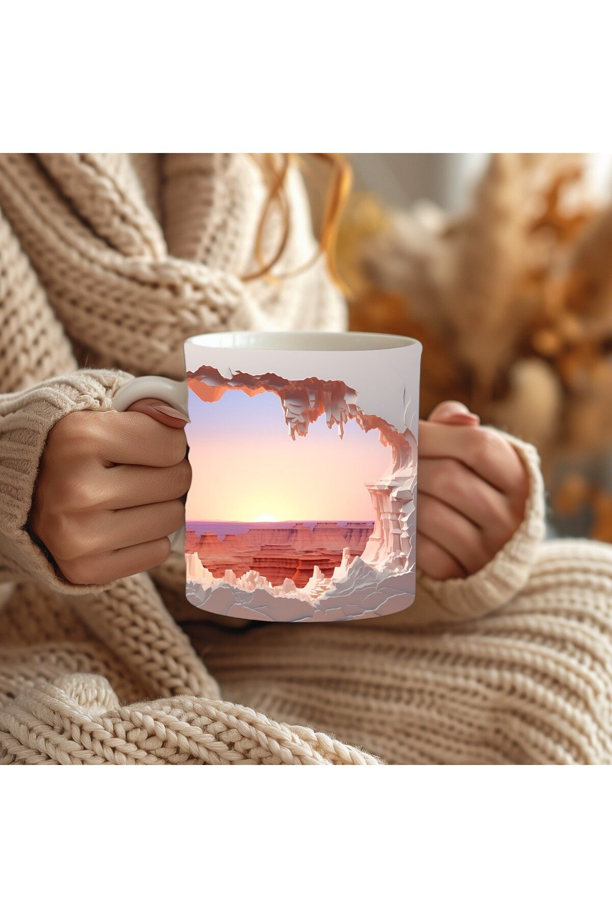 Evion-Scenic Shaped Full Size 3D Design Ceramic Mug - Gift Mug 4