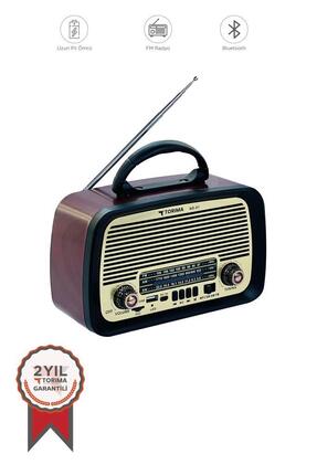Torima Bluetooth Hoparlör Nostlajik Radyo Speaker NS01 Kahverengi