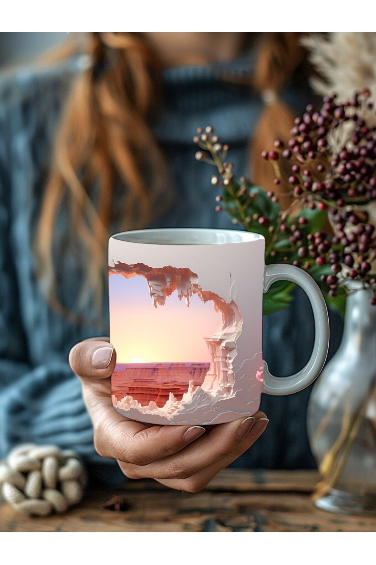 Evion-Scenic Shaped Full Size 3D Design Ceramic Mug - Gift Mug 5