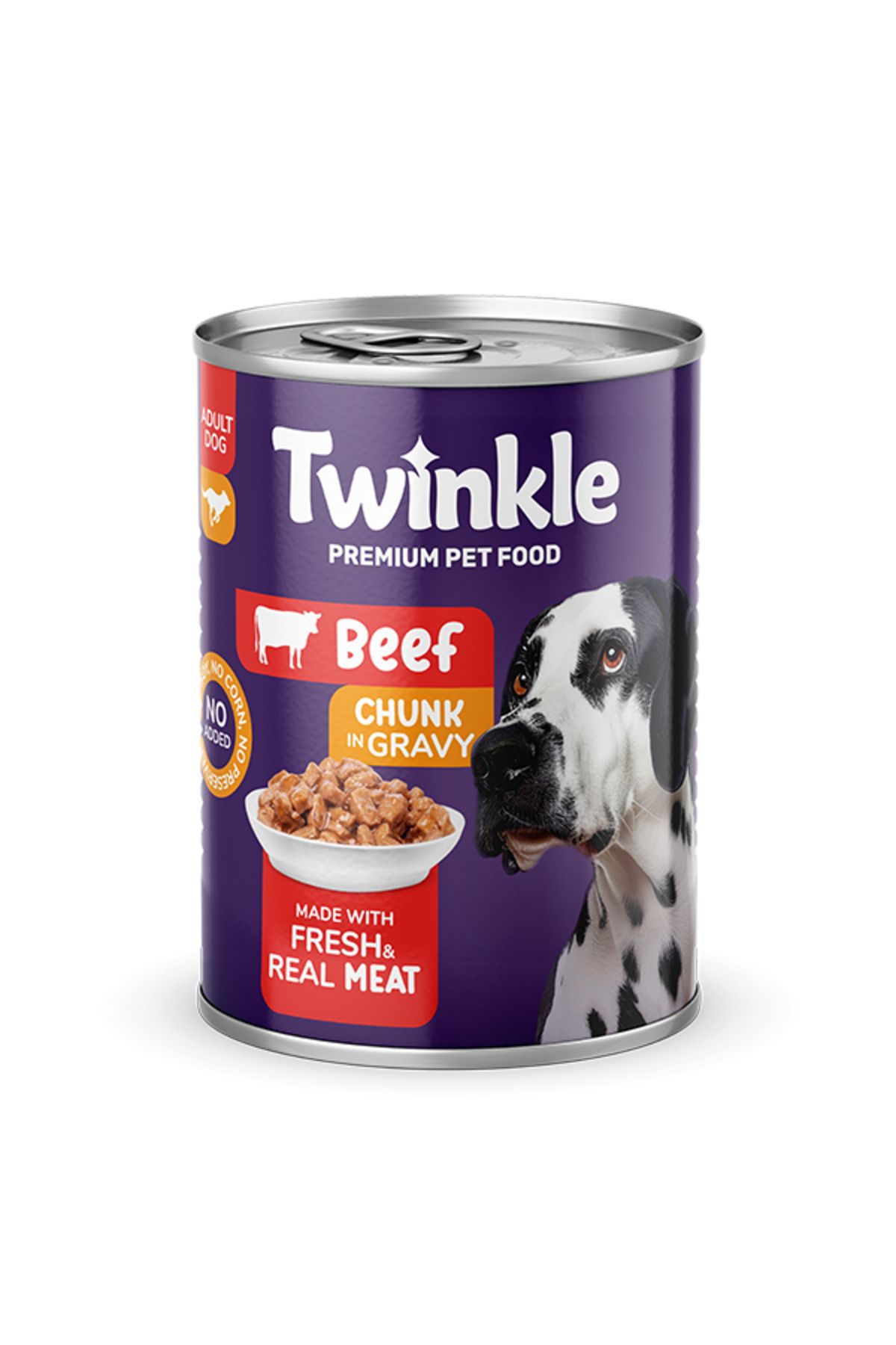 TWİNKLE Twinkle Sığır Parça Etli Yetişkin Köpek Maması Konserve 400 Gr.