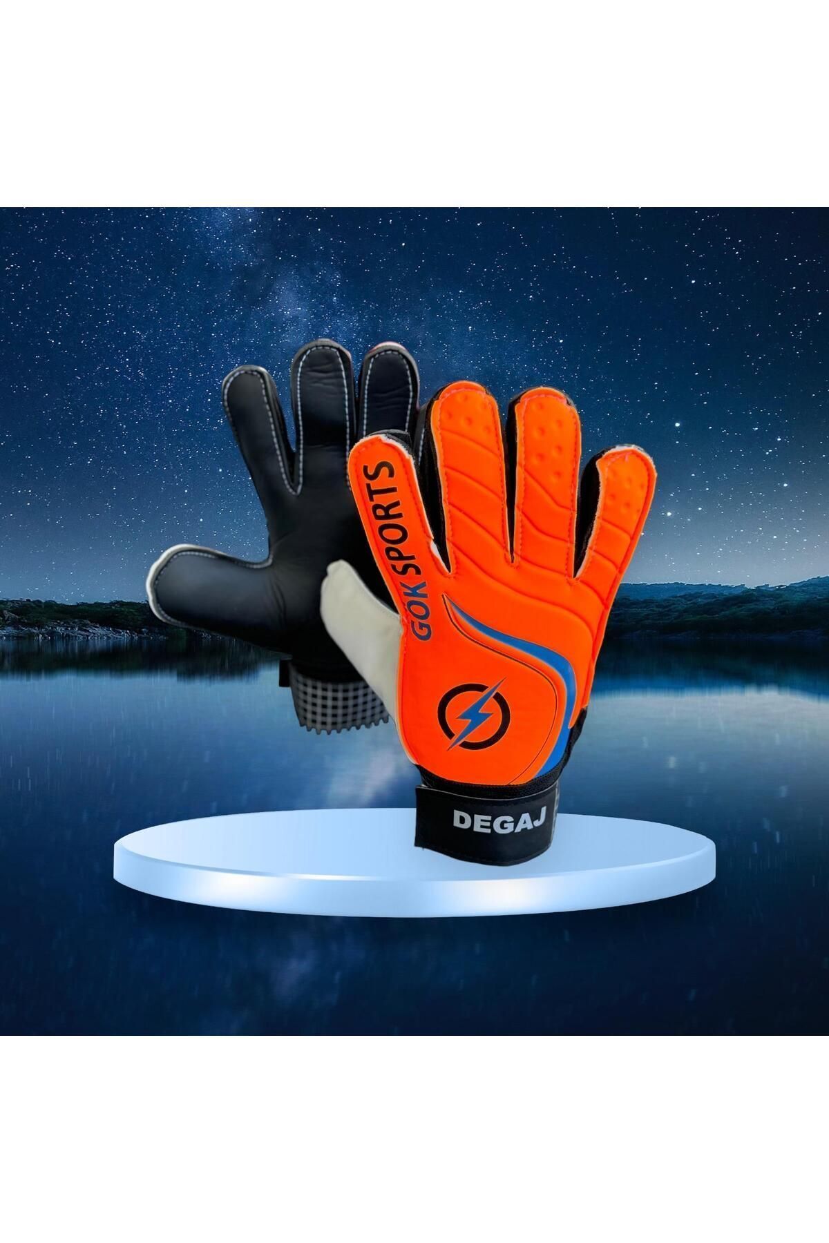 woodhub DEGAJ Yetişkin Big Çocuk Kaleci Eldiveni Junior Kidz Goalkeeper Gloves Bilek Bandajlı 5-6-7-8-9-10