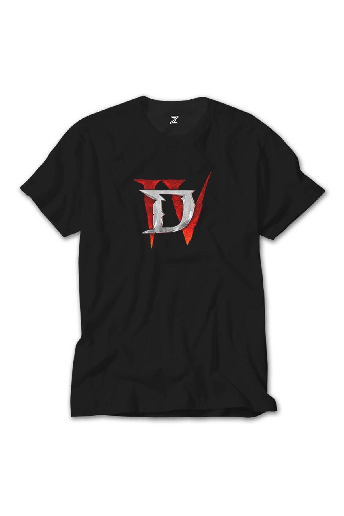 WAKHA Diablo IV For Logo Siyah Tişört