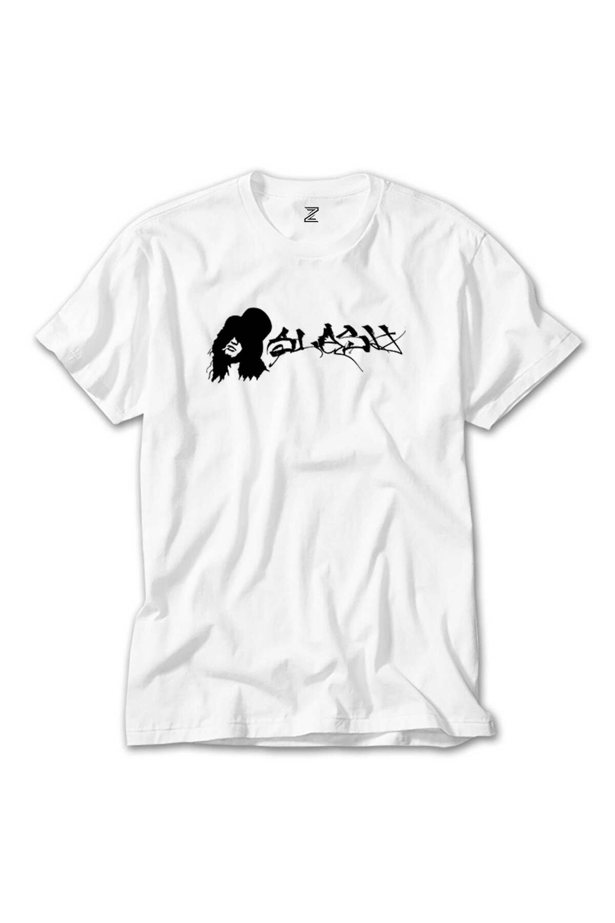 WAKHA Slash Portre Logo Beyaz Tişört