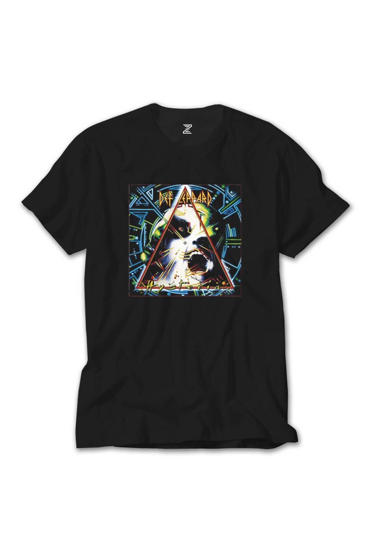 WAKHA Def Leppard Hysteria Siyah Tişört