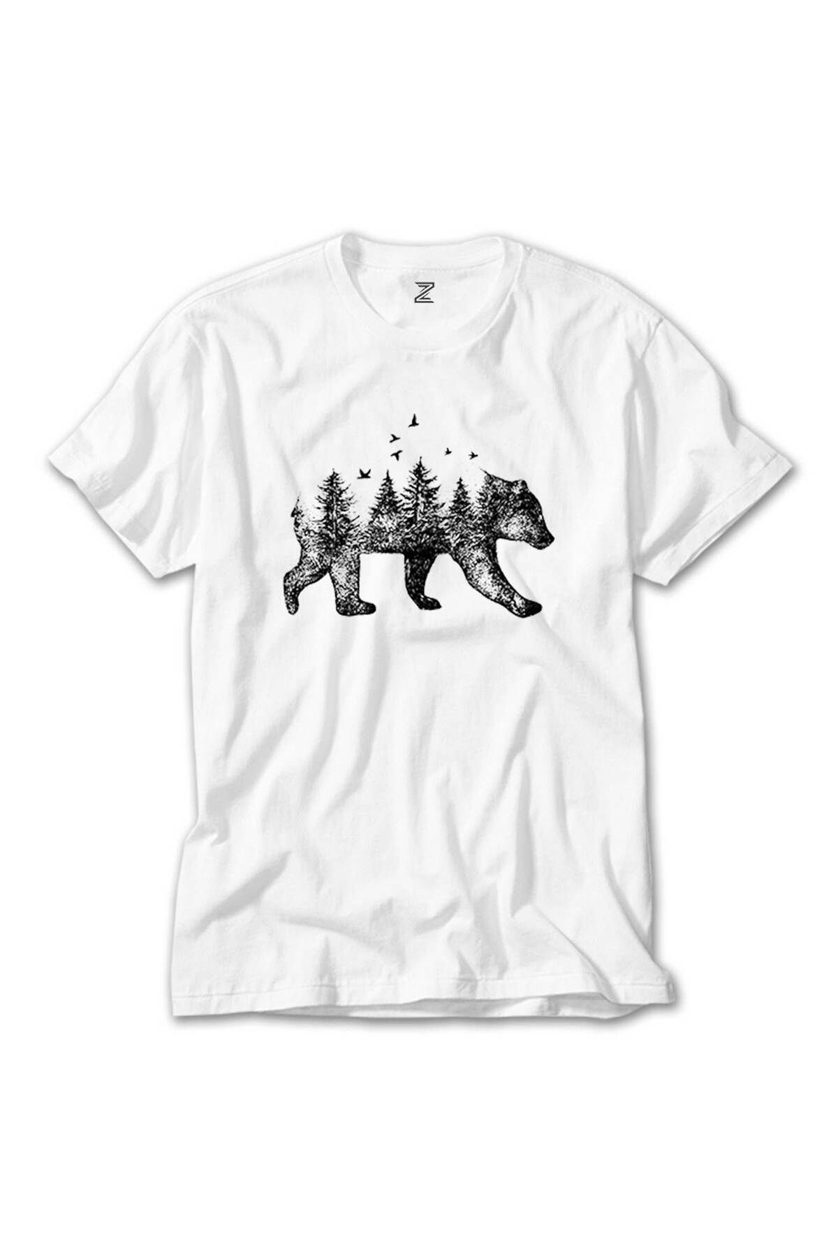 WAKHA Bear Forest Beyaz Tişört