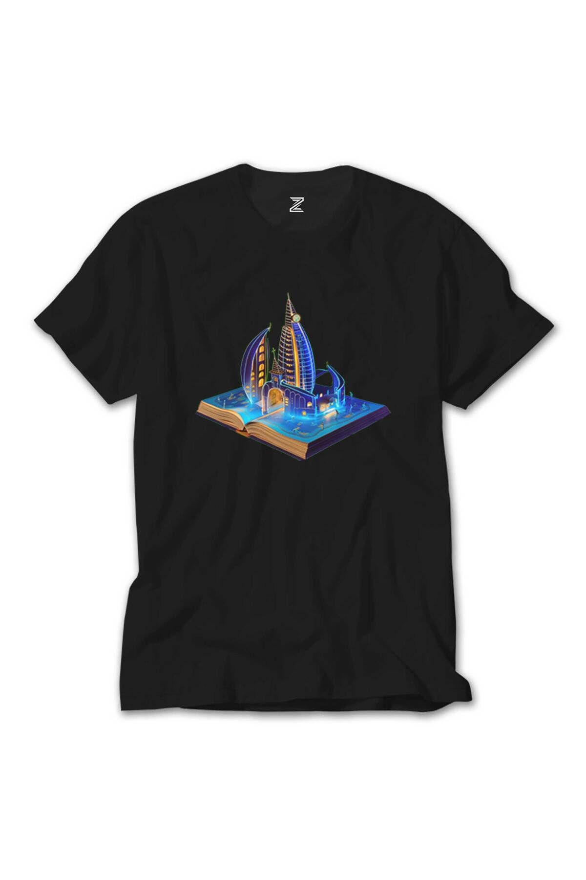 WAKHA Burj Al Arab Dubai View Book Siyah Tişört