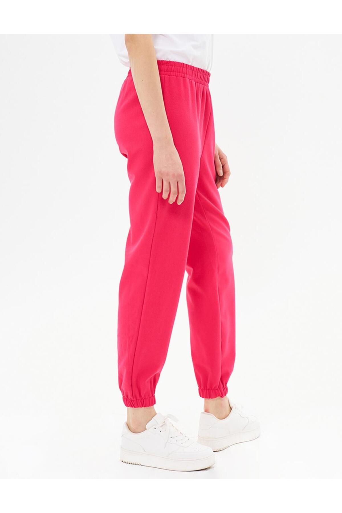 KYR-Fuchsia Textured Jogger Pants - Elastic Waist 5