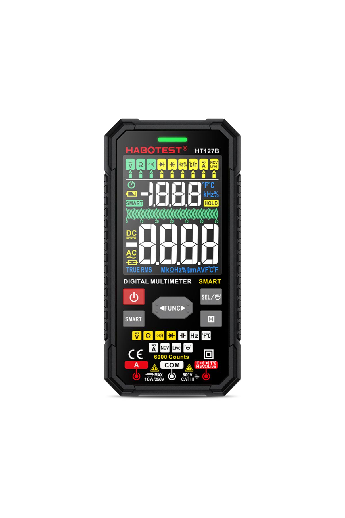 Choice-HABOTEST HT127B Digital Multimeter Auto Range DMM Voltmeter True RMS NCV AC DC Voltage Meter 6000... 8