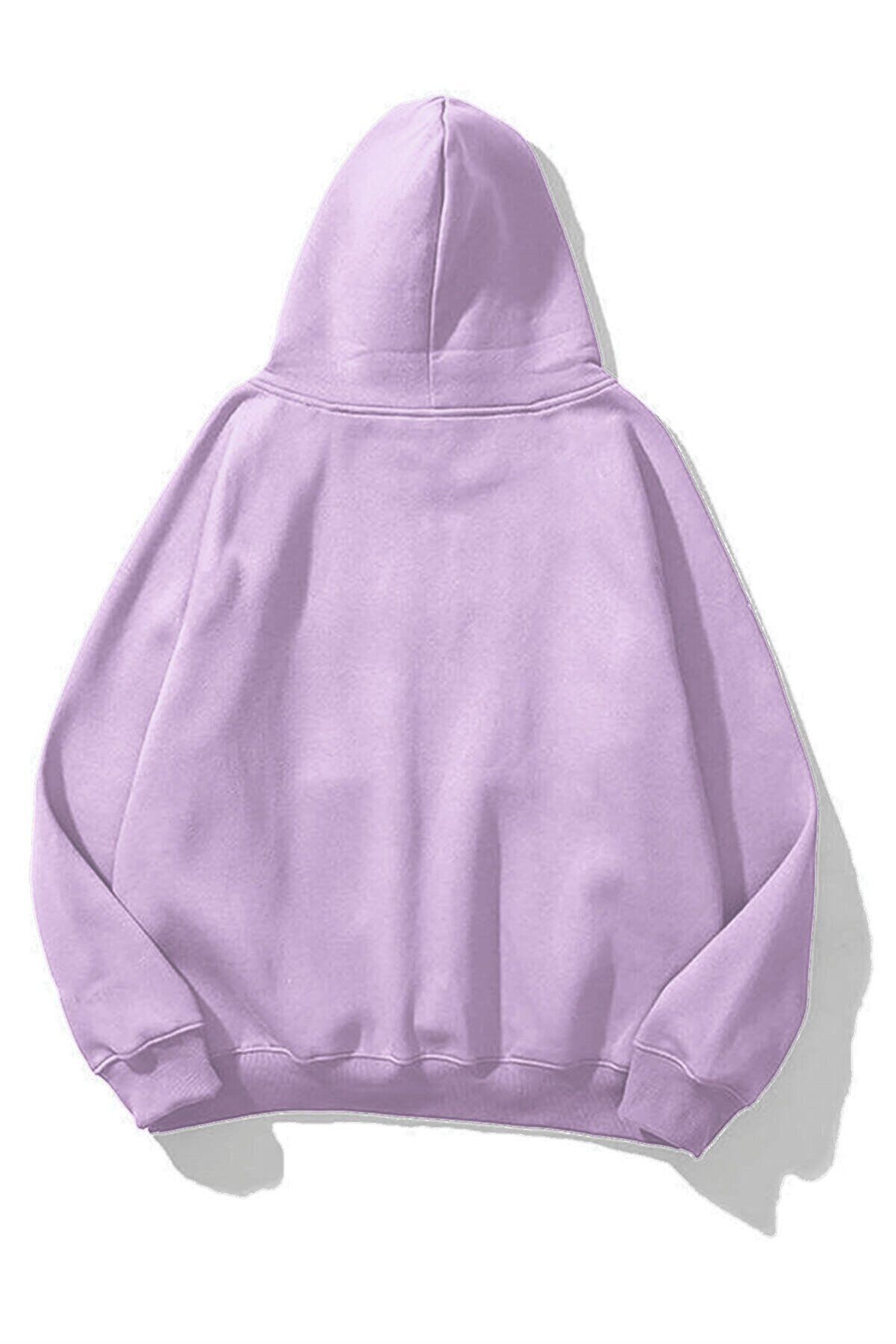 Trendiz-Unisex Basic Sweatshirt Hoodie Purple 2