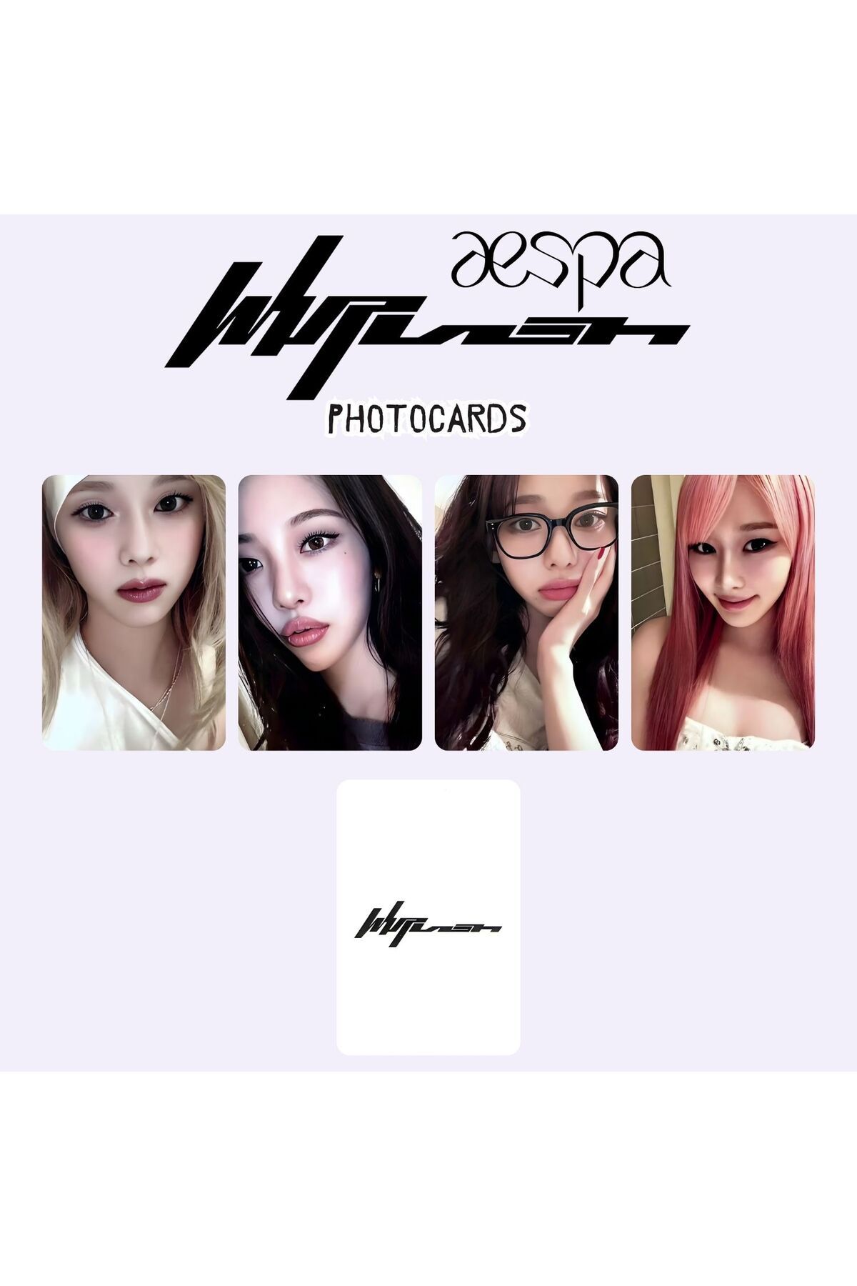 Kpop Dünyasi-Aespa'' Whiplash'' B1 Series Photocard Set 1