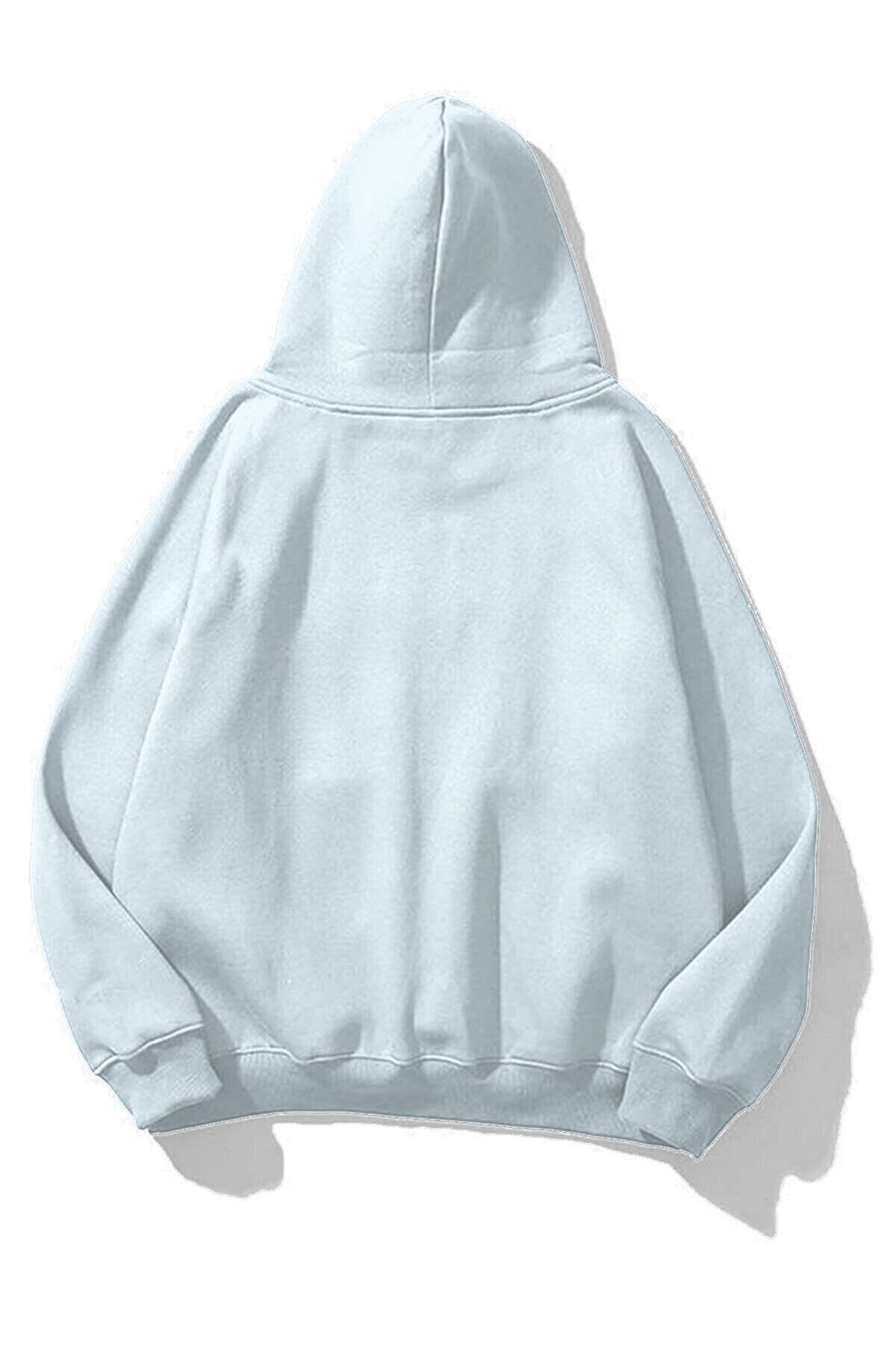 Co Trendiz Unisex Basic Sweatshirt Hoodie Açık Mavi görsel 2