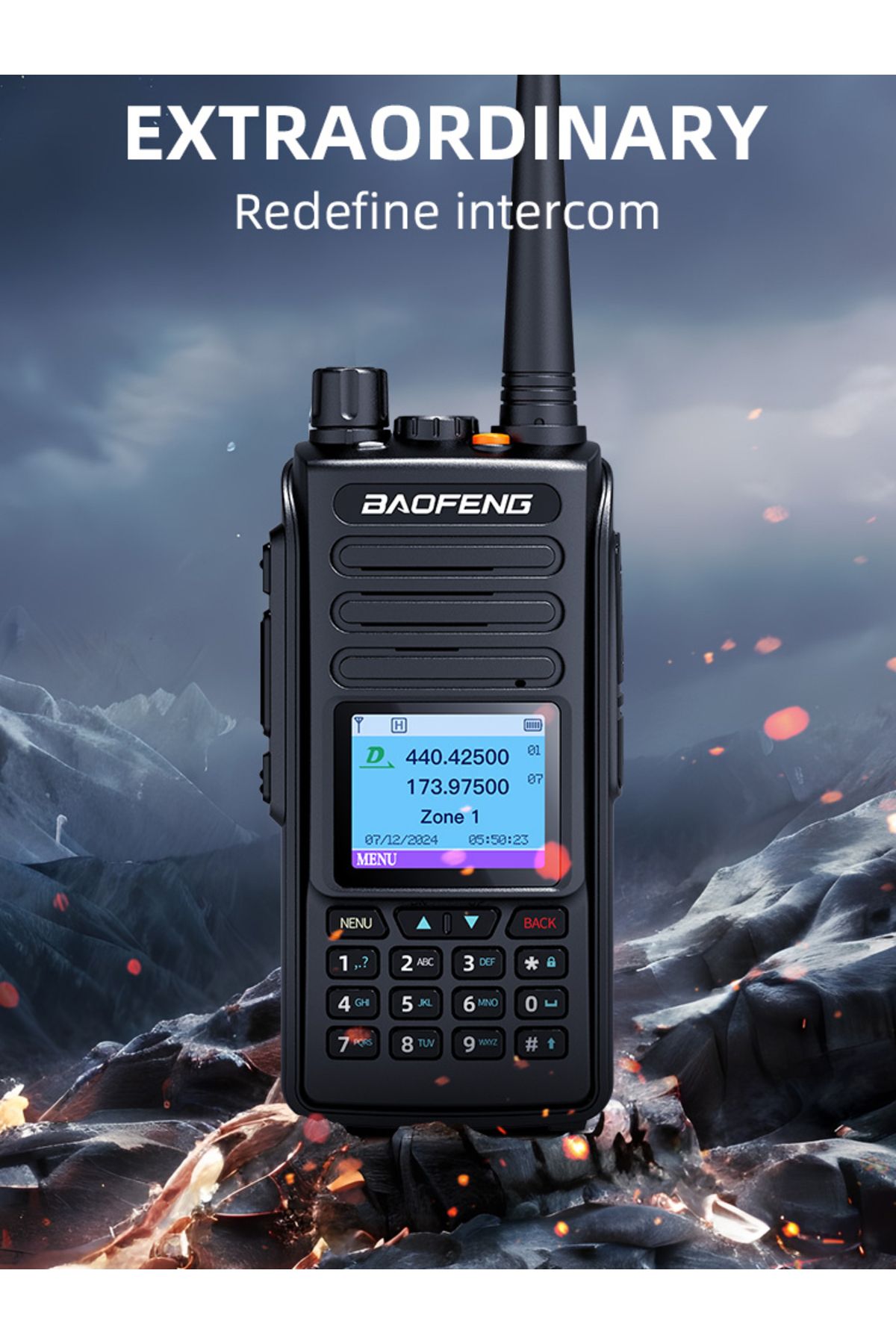 BAOFENG-DMR DM-1702 OPENG GD77 GPS Dual Mode Analog And Digital Walkie Talkie Tier 1+2 Dual Time ... 8