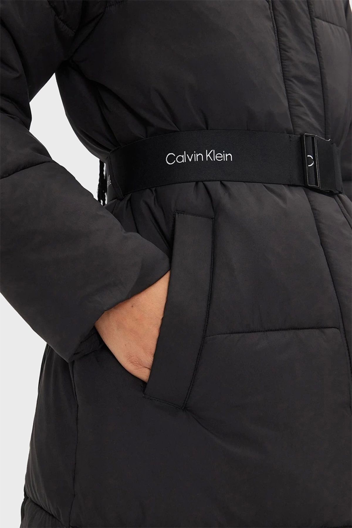 Calvin Klein-Long Puffer - Logo Belt Model 5