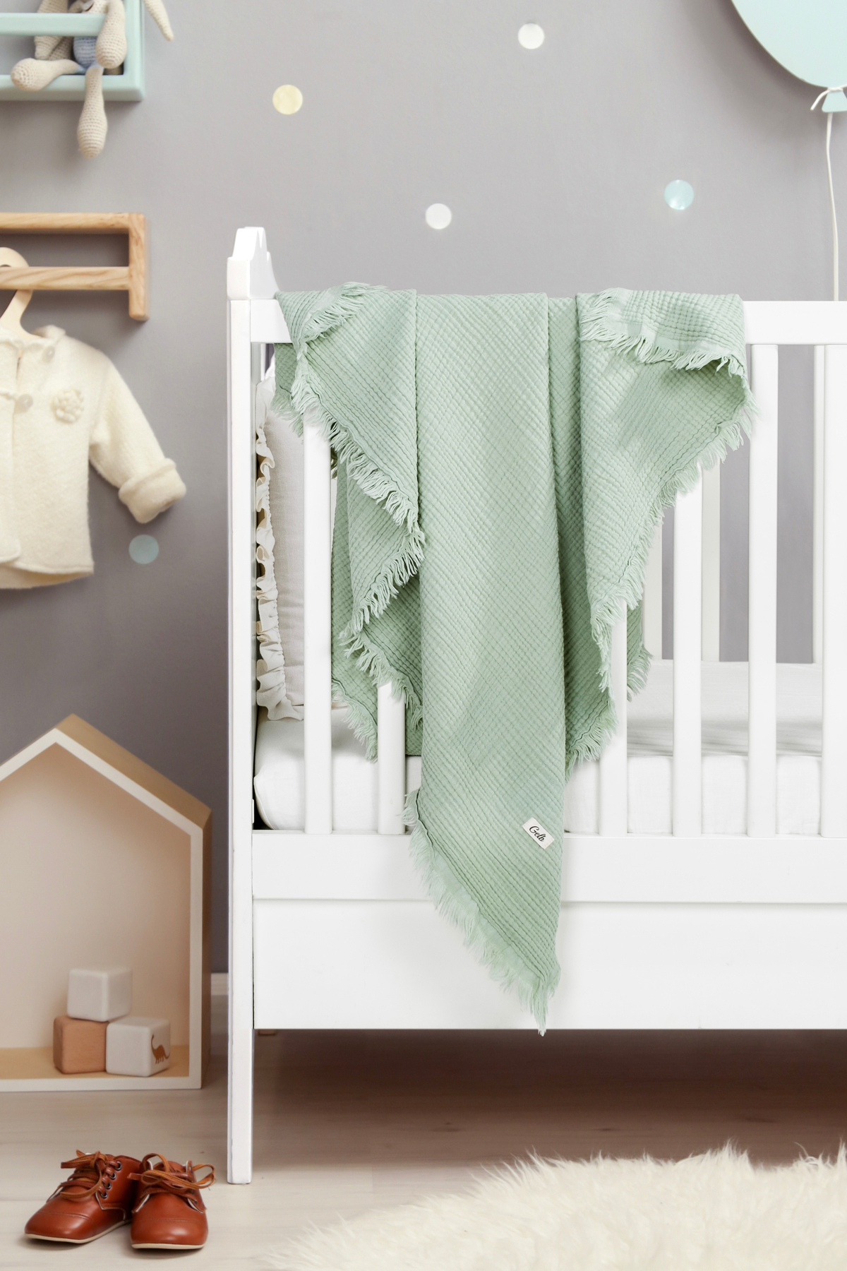 GELB Müslin 4 Katlı Bebek Battaniyesi 110cm X 110cm %100 Doğal Organik Pamuk fotoğrafı 6 (önizleme)