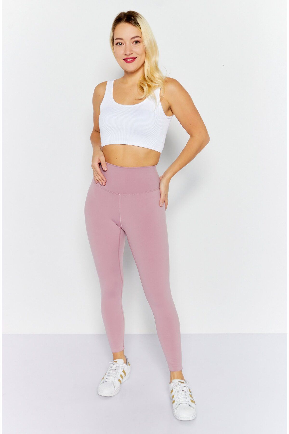 adidas-Women Sportswear Fit Training Leggings, Pink 2