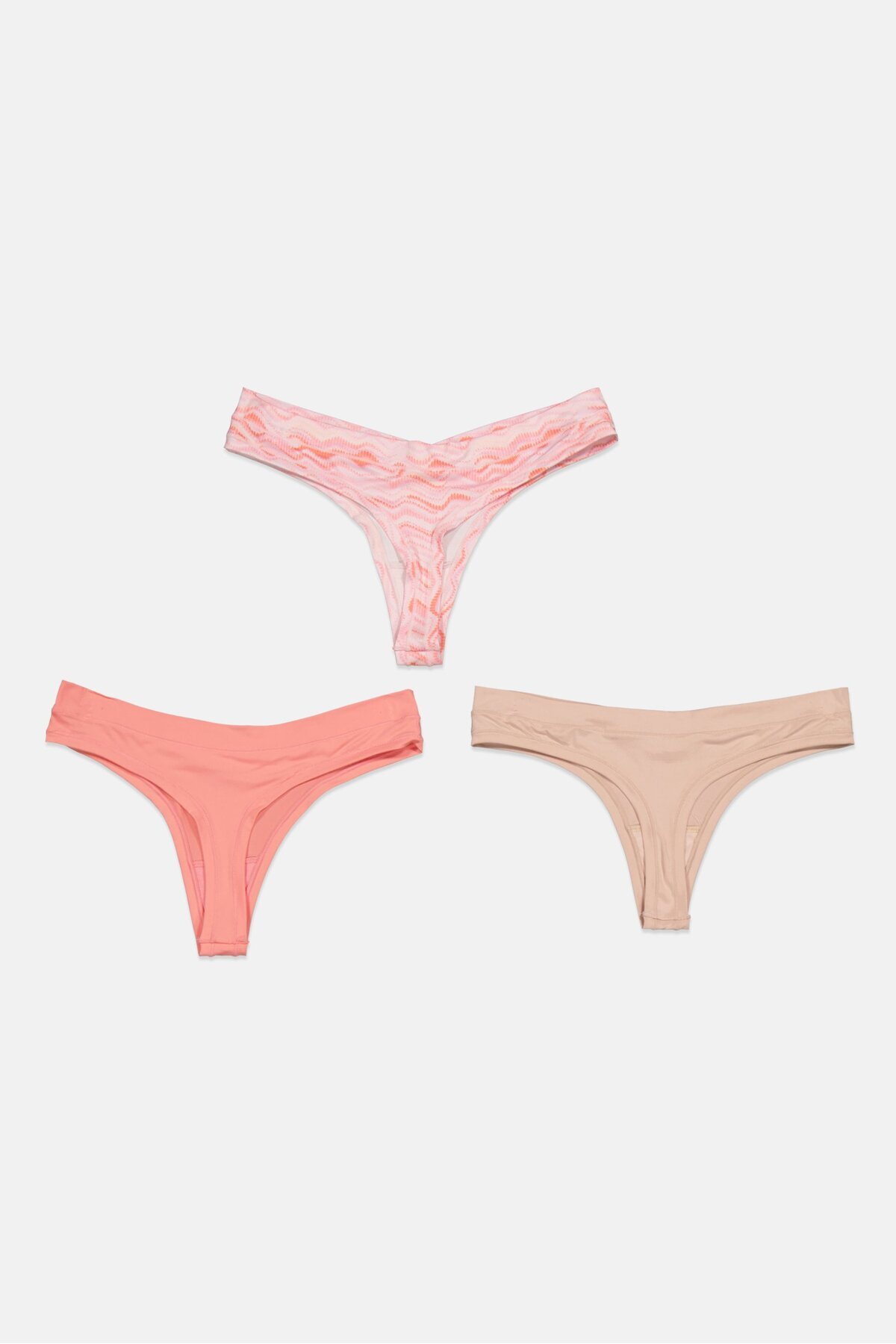 Bcbgeneration-Women 3 Pieces Solid Thong Panty, Cream 1