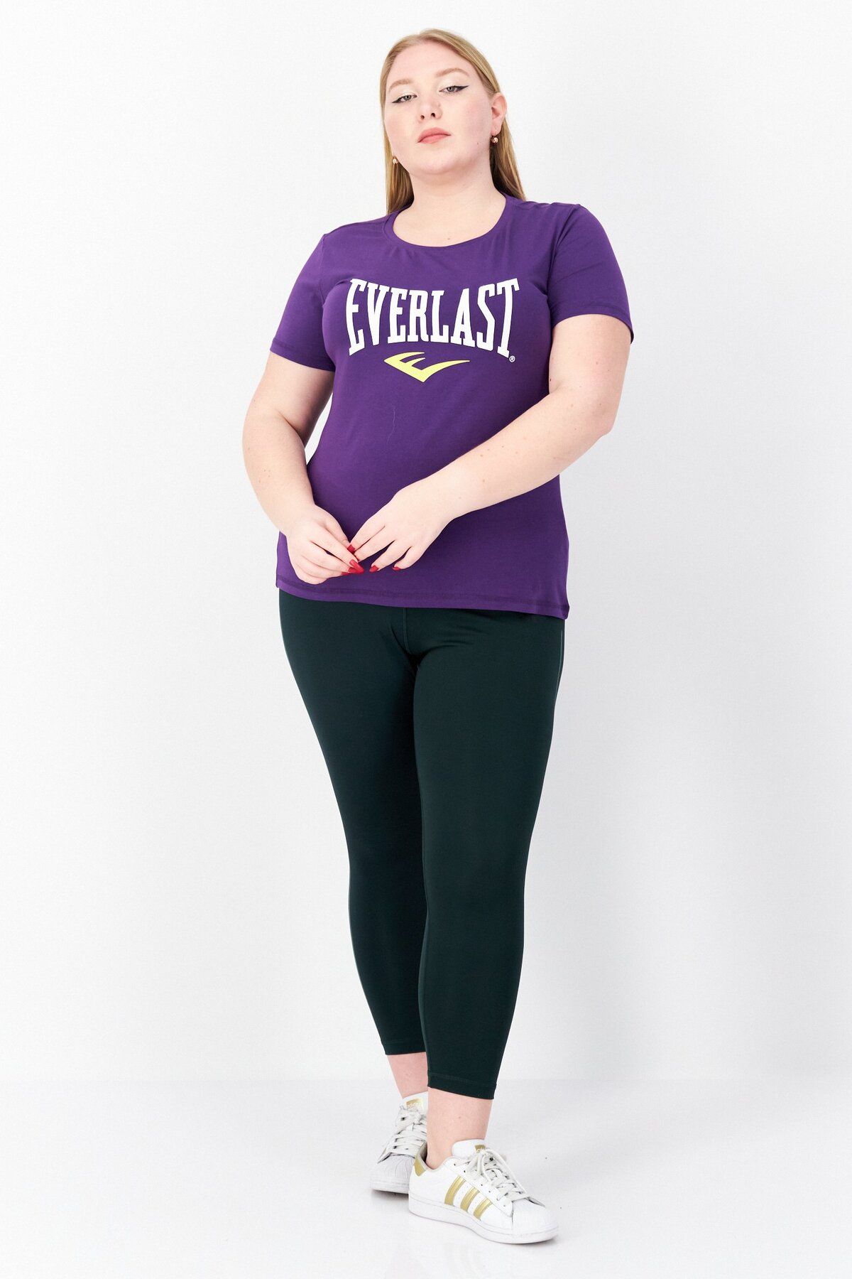 EVERLAST-Women Sportswear Fit Training T-Shirt, Purple 4