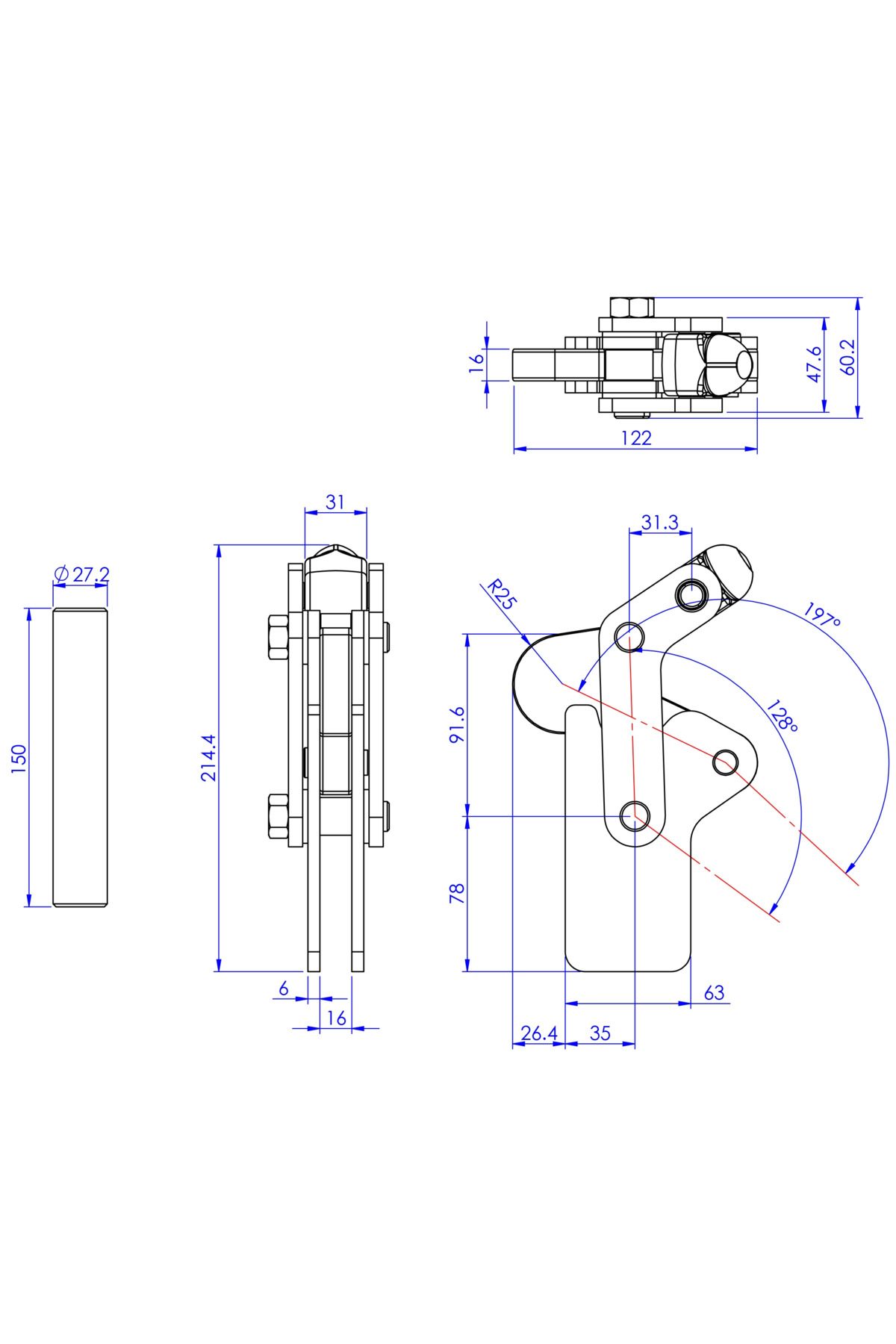 MAMMUD-Goodhand Gh-701-K Heavy Duty Toggle Clamp |   1000 kg Capacity Strong Clamp - Industrial m 2