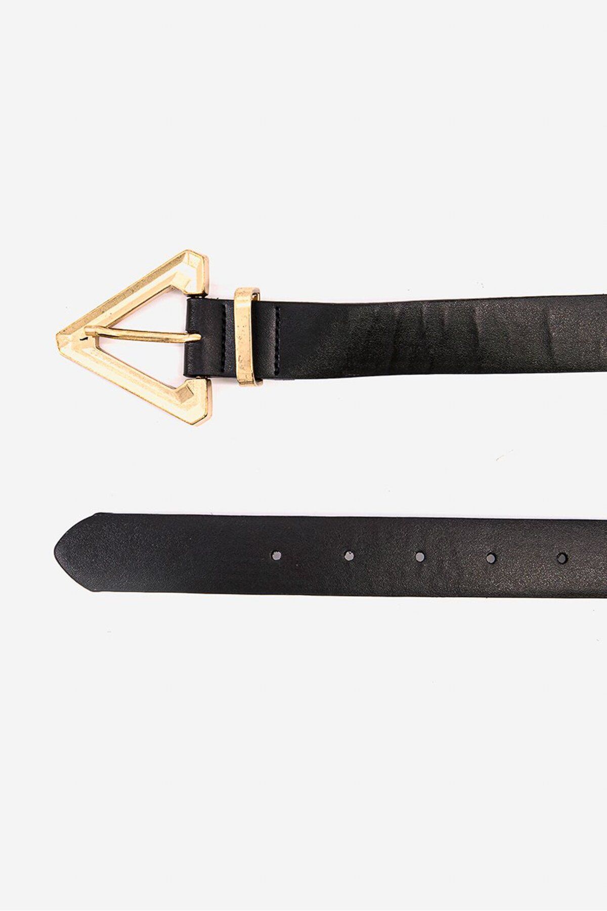 Asos Design-Women Leather Buckle Belt, Black 2