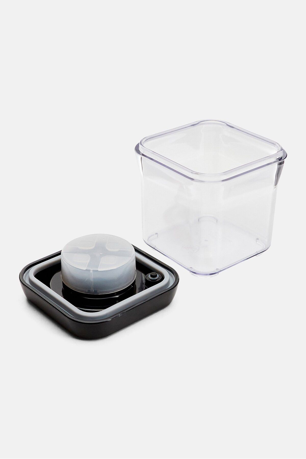 iBiLi-Stackable Vacuum Food Container 500 ml, Transparent/Black 2