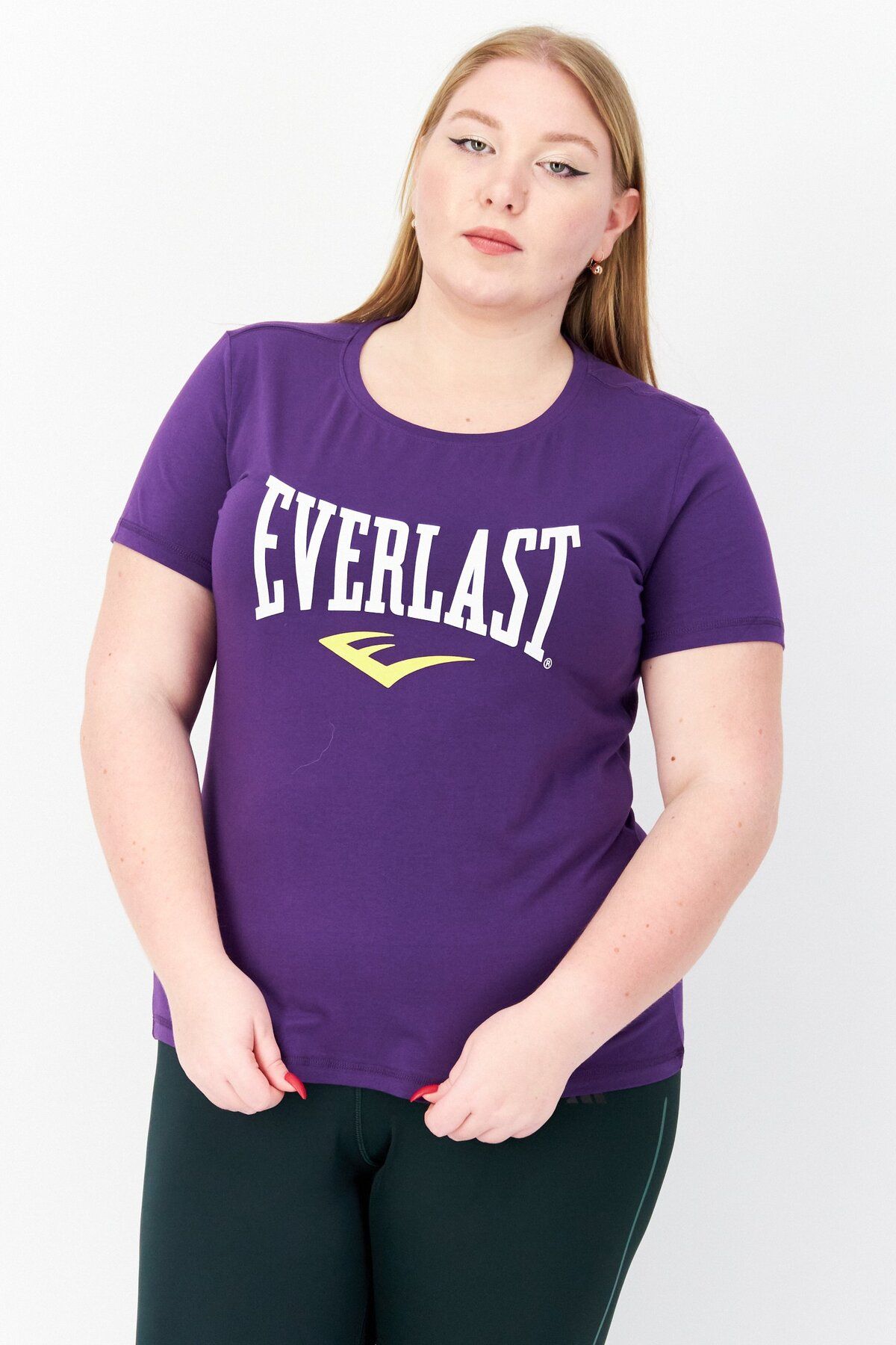 EVERLAST-Women Sportswear Fit Training T-Shirt, Purple 1