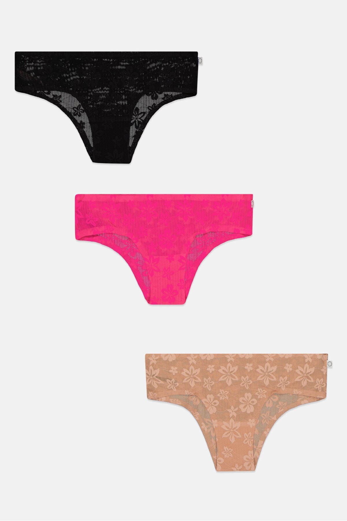 Bcbgeneration-Women 3 Piece Lace Cut Panty, Pink Glow 1