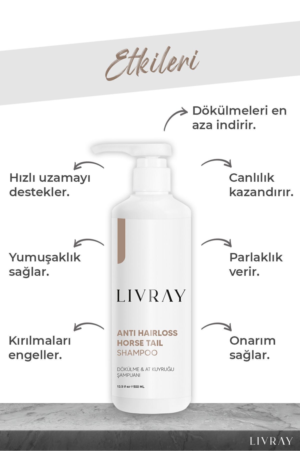 Livray At Kuyruğu Şampuanı - Saç Dökülmesi Karşıtı Ve Hızlı Uzama Etkili (500 ML)-3