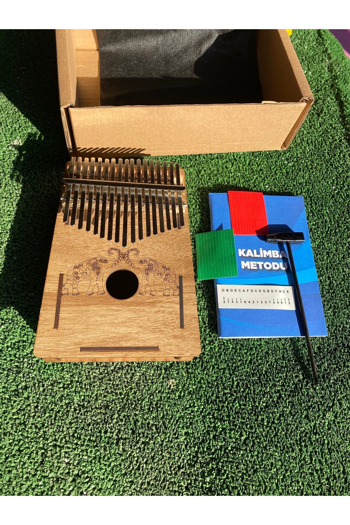 Sol Müzik Kalimba 17 Tuş Fil Model