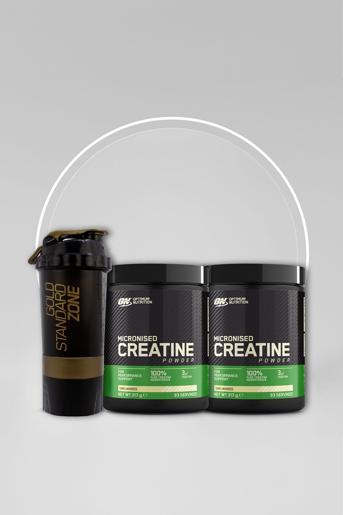Optimum Nutrition Creatine Aromasız 317g 93 Servis-on Creatine Aromasız 317g 93 Servis 2'li Set